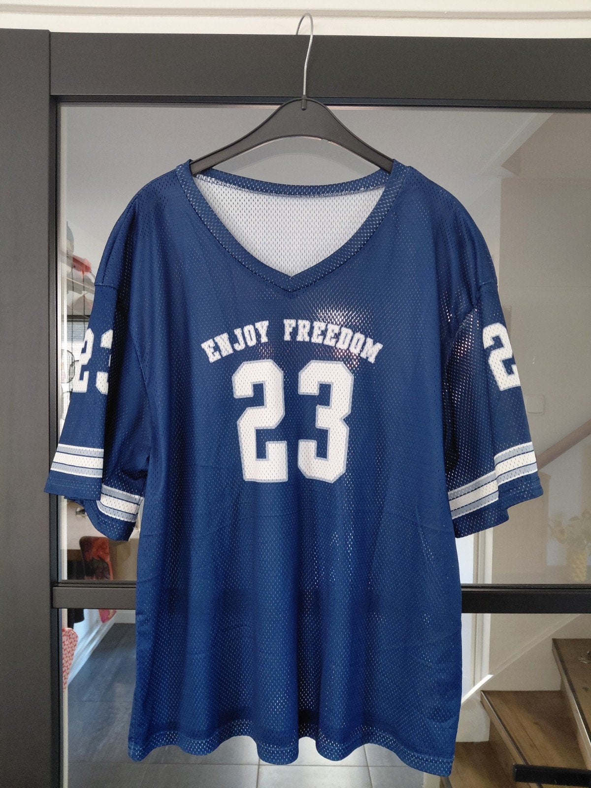 Shein baseball shirt Maat L, Blauw, Maat 42/44 (L), Ophalen of Verzenden, Zo goed als nieuw