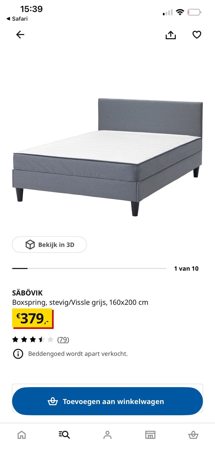 Sabovik bedframe zonder matras maar met lattenbodem! GRATIS, Ophalen, Tweepersoons, Zo goed als nieuw, 200 cm