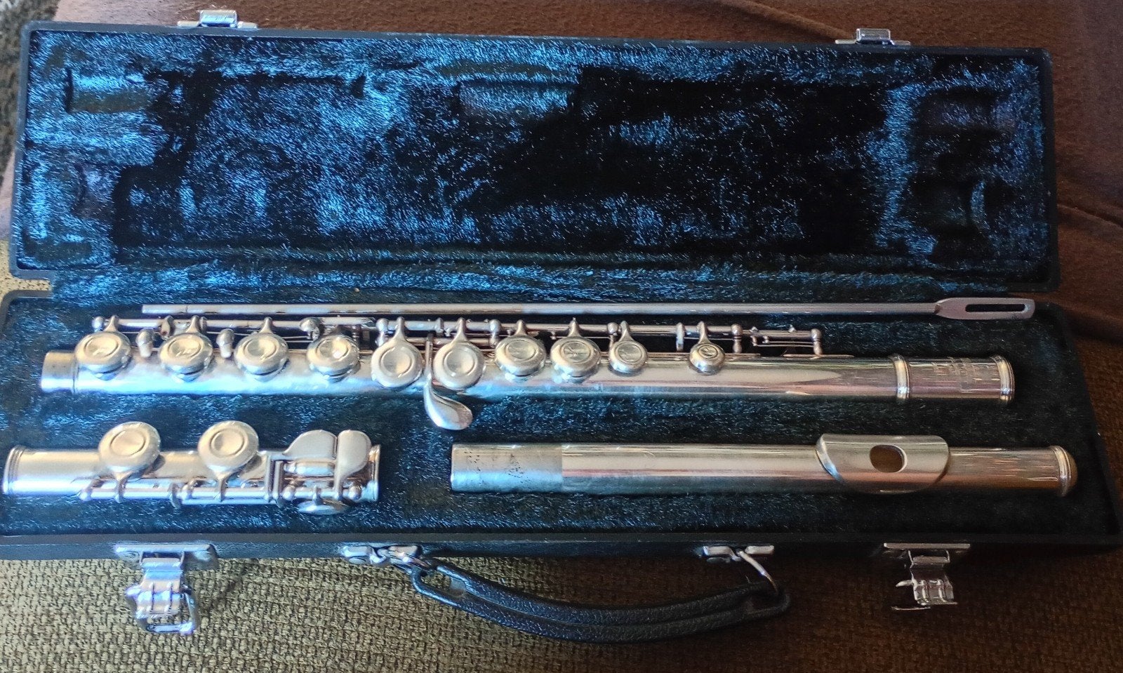 Yamaha Dwarsfluit 225S - Gestemd en Compleet met Koffer, Muziek en Instrumenten, Ophalen of Verzenden, Gebruikt, Dwarsfluit, Met koffer of tas