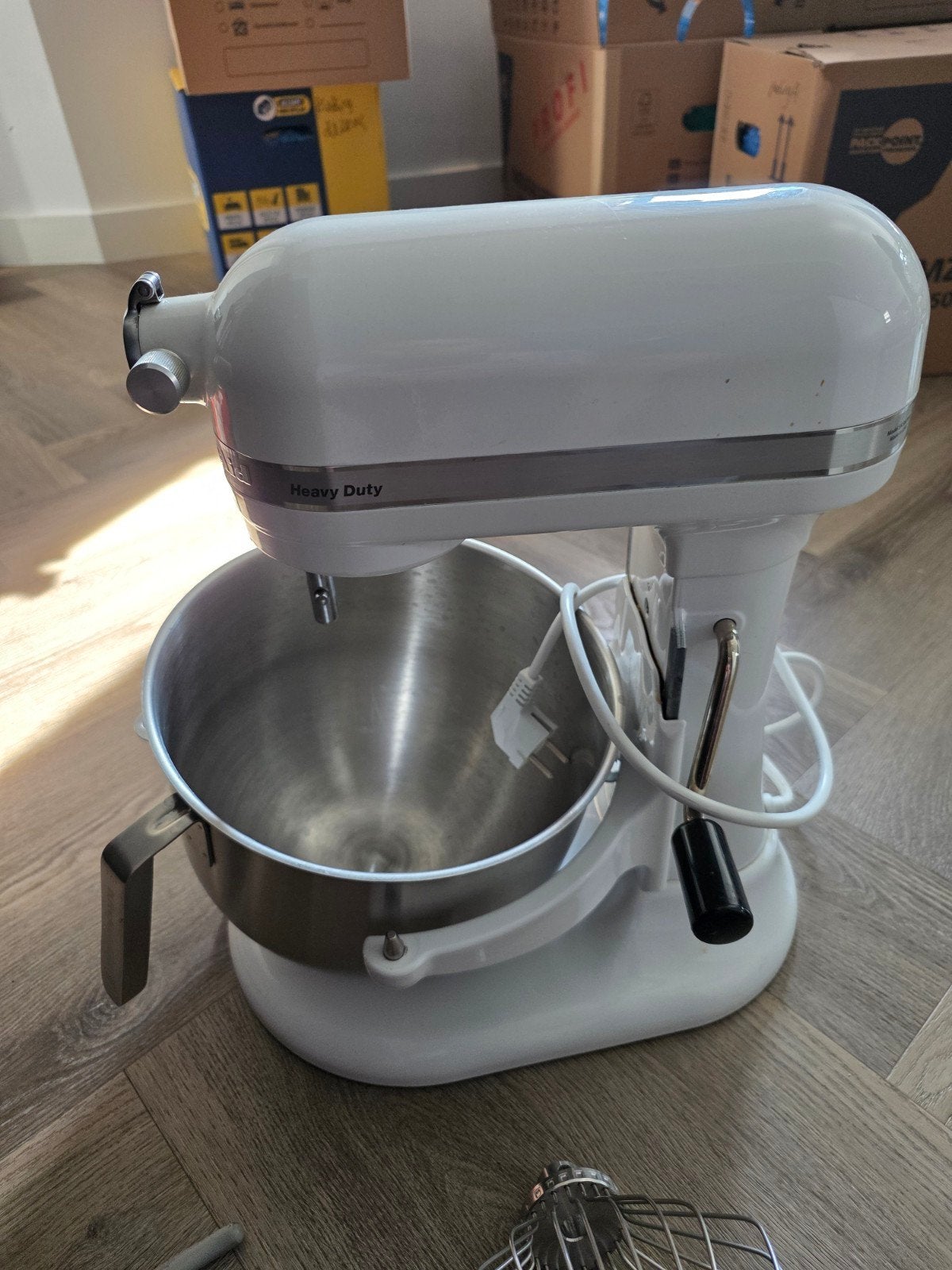 KitchenAid 5KSM7591XEW - Professionele Keukenmixer 6,9L Wit, 4 liter of meer, Ophalen, Gebruikt, 3 snelheden of meer