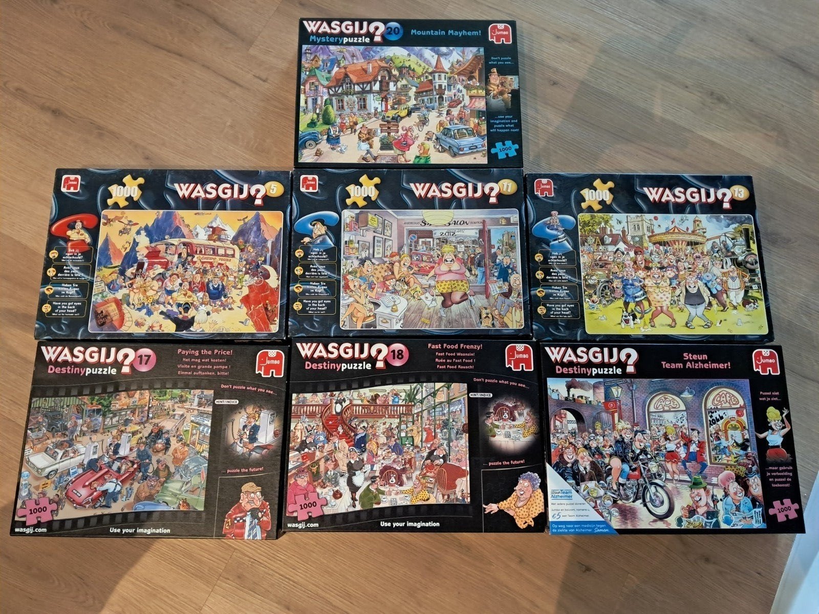 Puzzels WasGij 1000 stukjes, Ophalen, 500 t/m 1500 stukjes, Zo goed als nieuw, Legpuzzel
