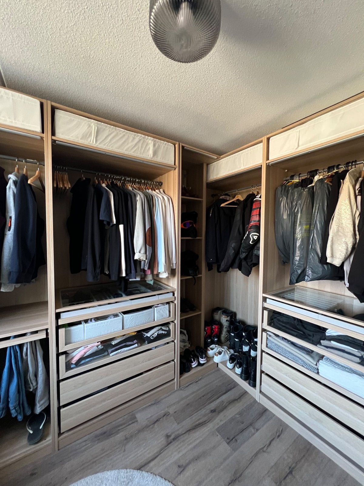 IKEA PAX Kledingkast - Complete Hoekopstelling met Lades, Ophalen, 200 cm of meer, Zo goed als nieuw, Met lade(s)