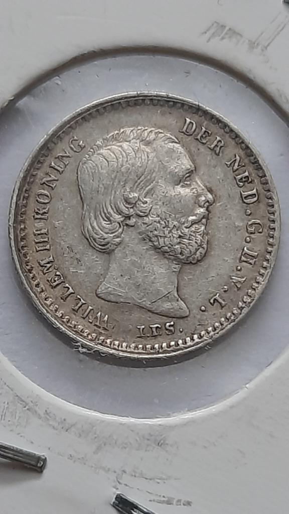 Nederland 5 cents 1863 (Zilver), Postzegels en Munten, Munten | Nederland, Koning Willem III, Zilver, Ophalen of Verzenden, 10 cent