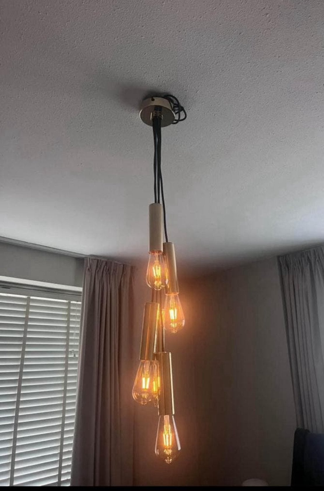 Hanglamp goudkleurig, Ophalen of Verzenden, Zo goed als nieuw