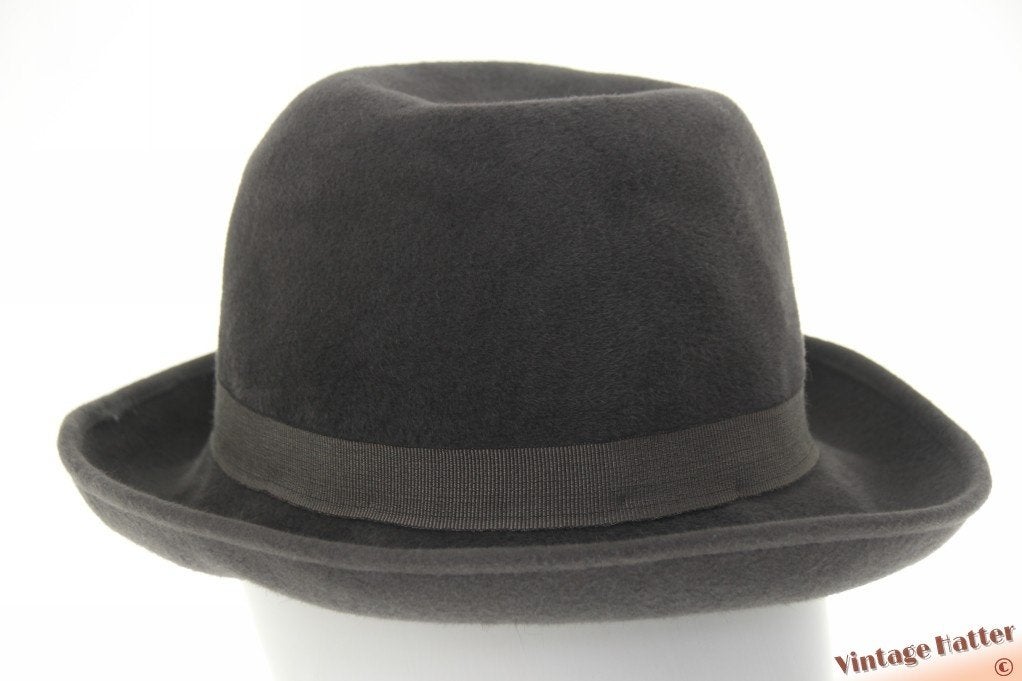 Vintage Dameshoed grijs velour 56 gratis verzenden Nederland, Ophalen of Verzenden, Gedragen, 56 of 57 cm (M, 7 of 7⅛ inch), Hoed