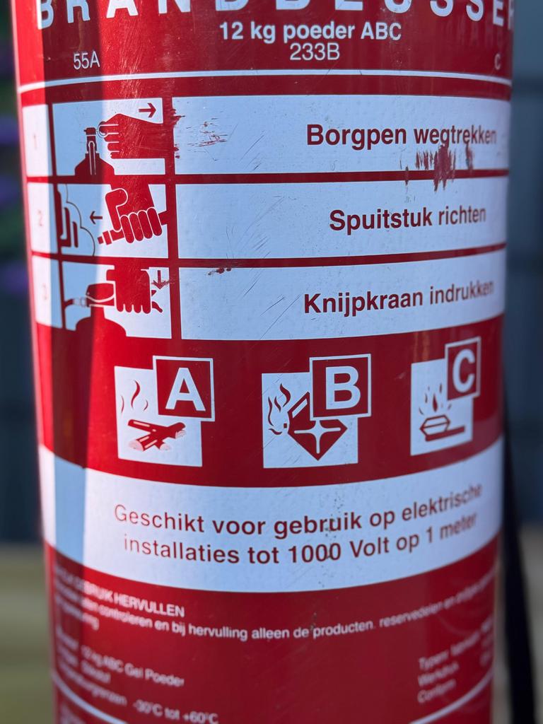 2 Brandblussers 12 kg poeder ABC, Overige materialen, Nieuw, 15 m² of meer, Ophalen