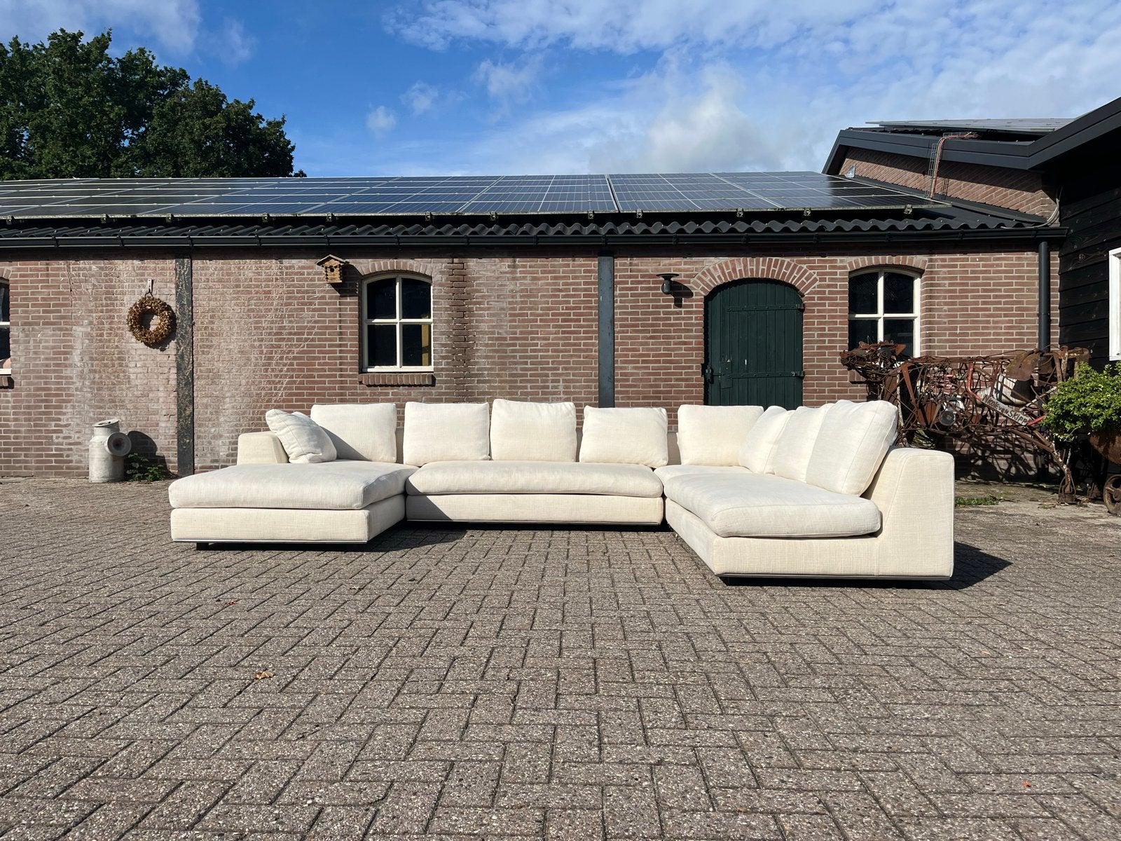 4 delig Minotti Hamilton imitatie, Ophalen, Gebruikt, Hoekbank, 300 cm of meer