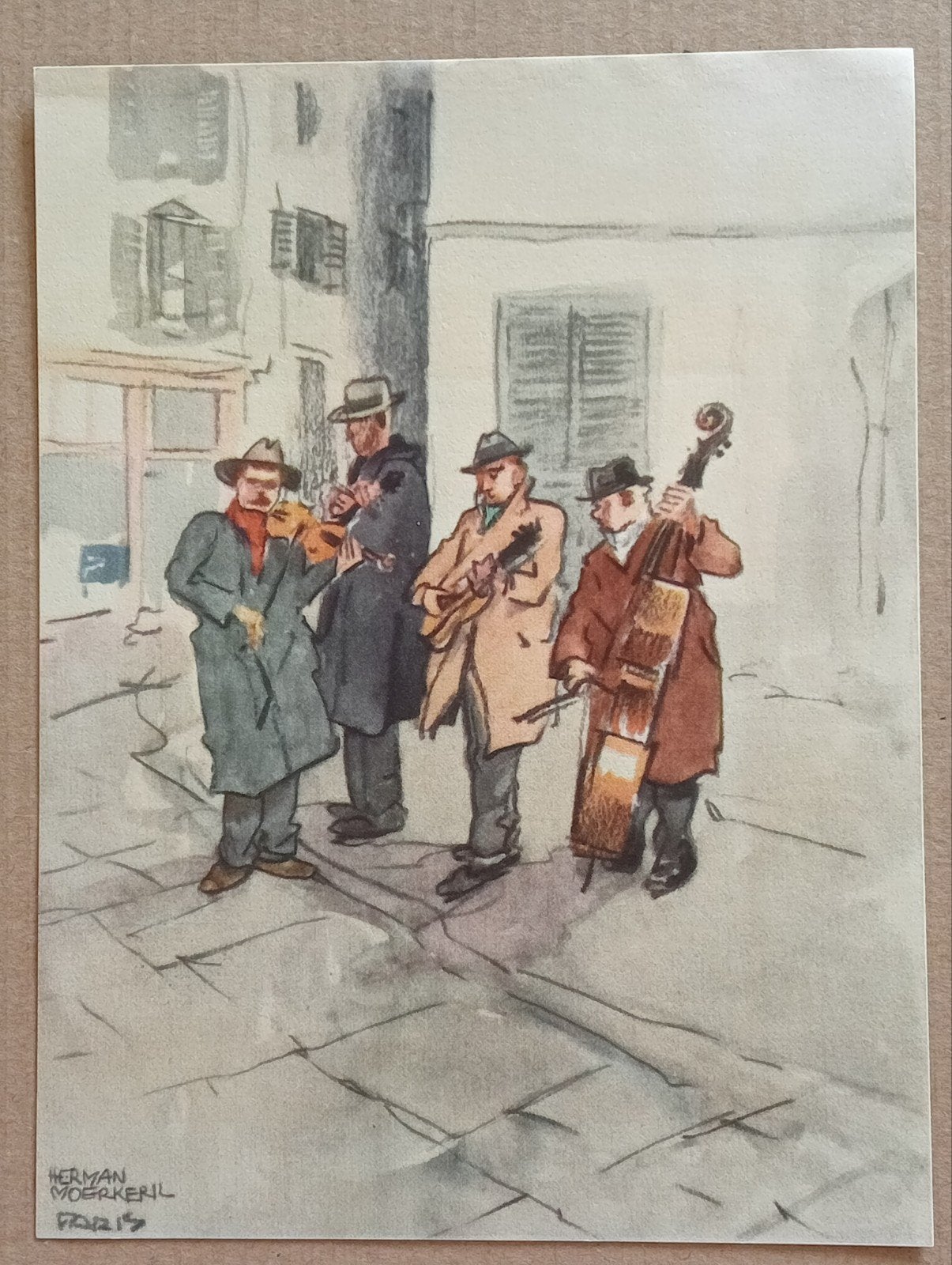 Herman Moerkerk prent Parijs uit 1934, Ophalen of Verzenden