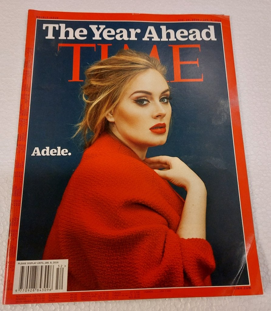Adele TIME MAGAZINE 2015 Tijdschrift USA, Verzamelen, Gebruikt, Verzenden, Tme, NvT