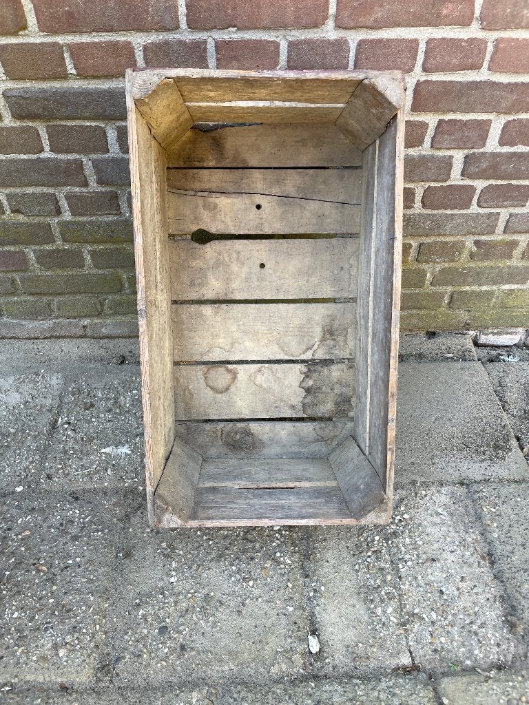 klassieke en verweerde houten fruitkist, Doe-het-zelf en Verbouw, Kratten en Dozen, Doos, 100 cm of meer, Minder dan 35 cm, 60 cm of meer