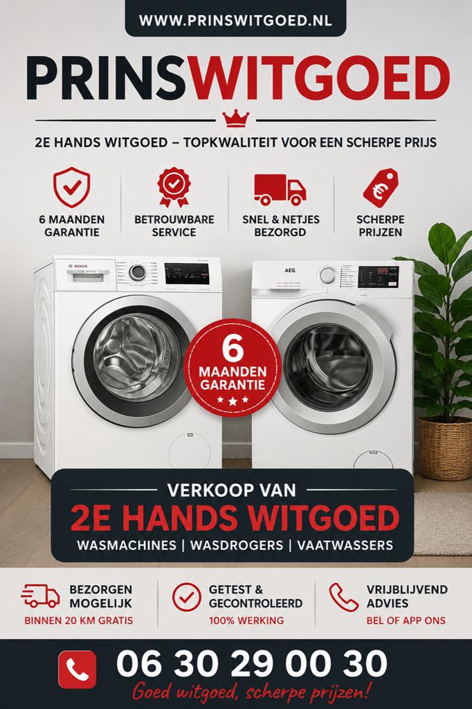 AEG Bosch Siemens  Miele wasmachines met 6mnd garantie, 6 tot 8 kg, Ophalen of Verzenden, Zo goed als nieuw, 85 tot 90 cm