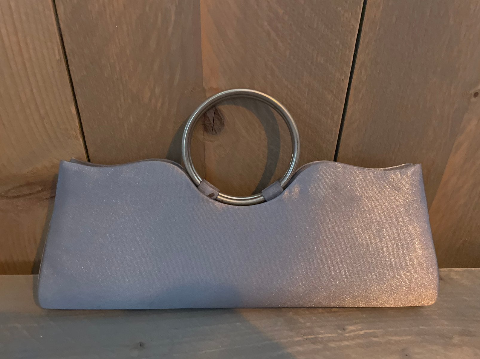 Handtasje clutch gala grijs nieuw, Ophalen of Verzenden, Nieuw, Grijs, Handtas