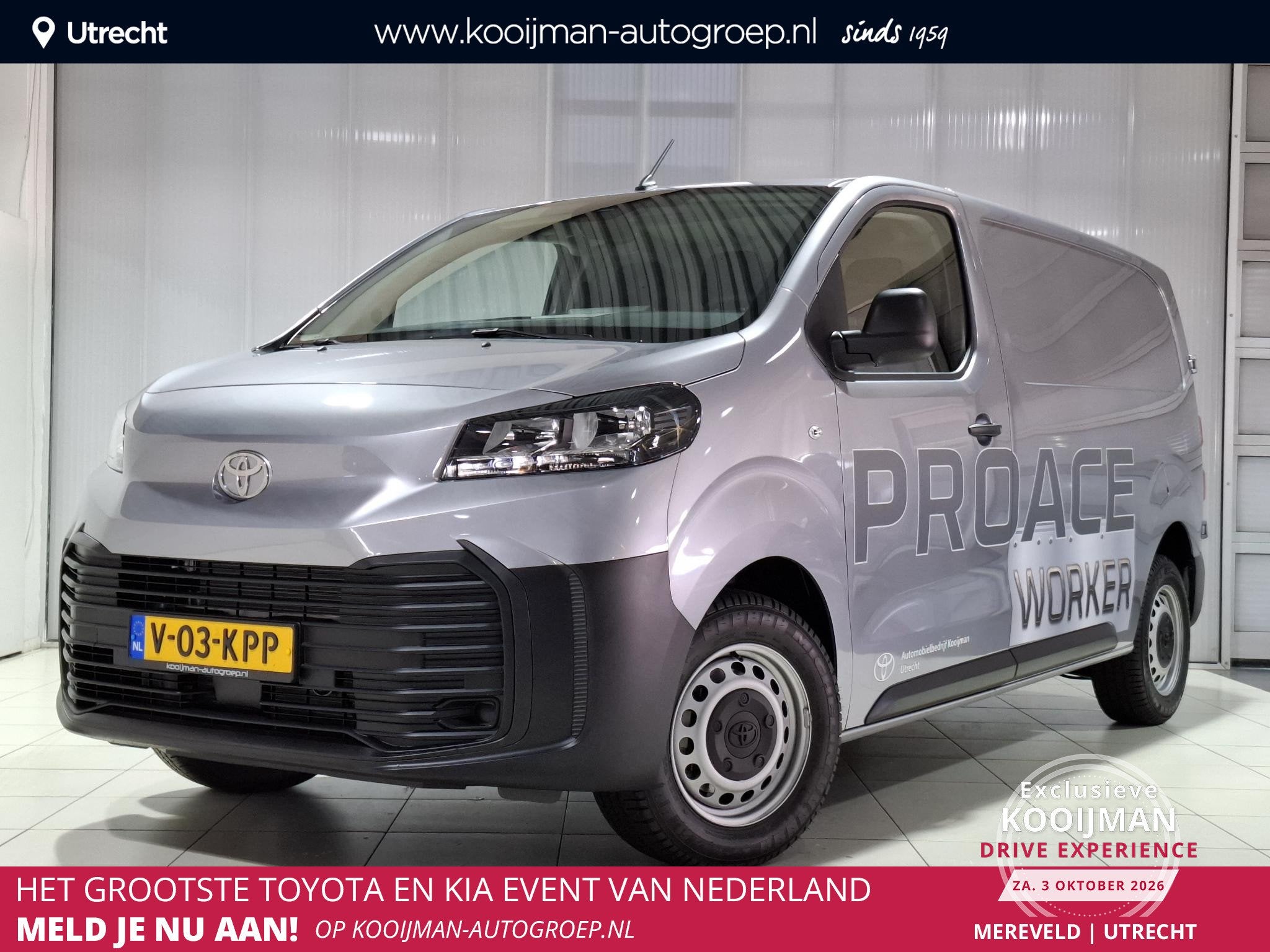 Toyota PROACE Worker 2.0 D-4D L1 Challenger Lat/wand bekledi, Dealer onderhouden, Stof, Gebruikt, Euro 6