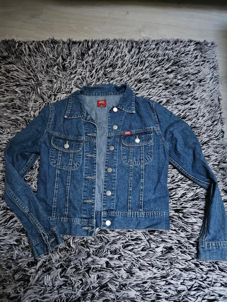 Damesspijkerjas blauw mt S zgan, Ophalen of Verzenden, Zo goed als nieuw, Maat 36 (S), Blauw