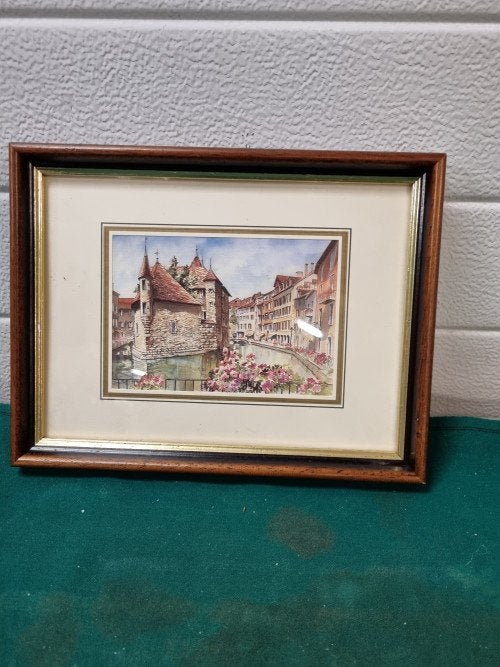 schilderij prent grachten beeld, Huis en Inrichting, Woonaccessoires | Schilderijen, Tekeningen en Foto's, Ophalen of Verzenden