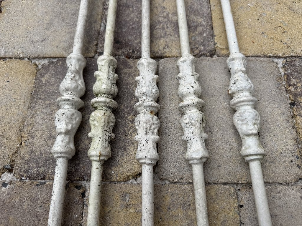 Sierspijlen gietijzer wit, Ophalen, Gebruikt, IJzer, Spijlenhekwerk