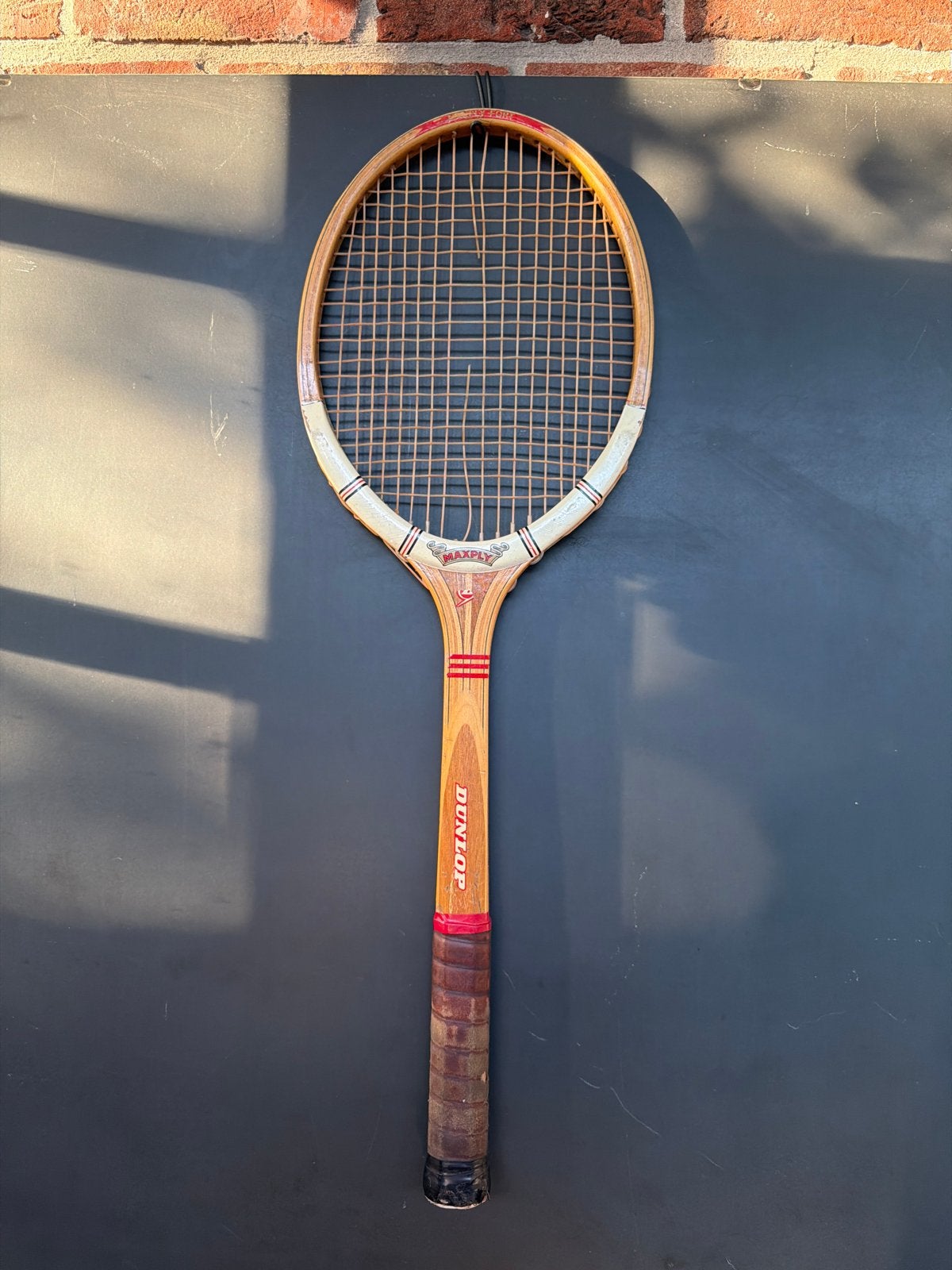 Vintage Dunlop Maxply tennisracket - Houten klassieker, Ophalen of Verzenden, Gebruikt, Racket, Dunlop