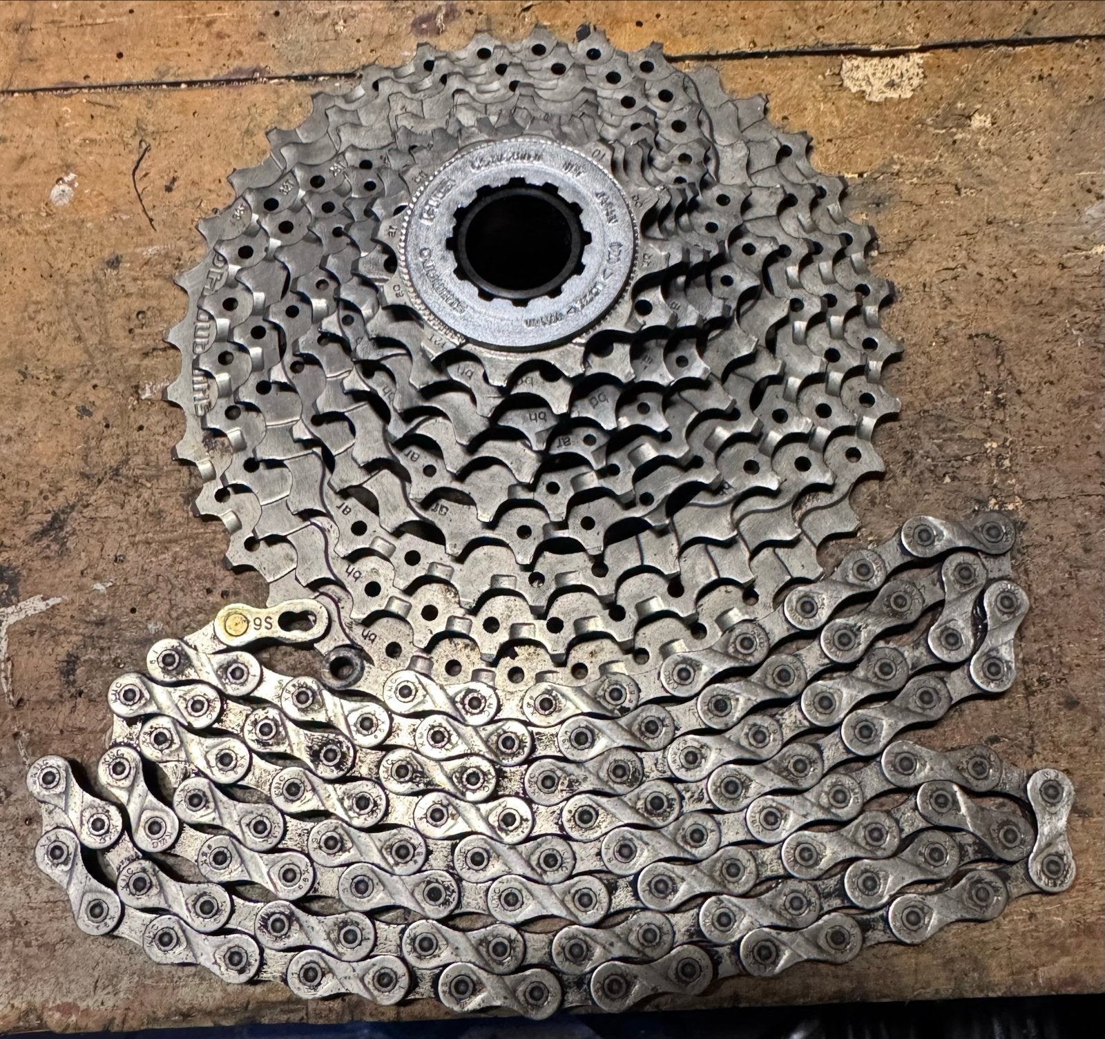 Shimano HG 9-speed cassette met ketting 140cm, Ophalen, Gebruikt, Derailleur of Ketting