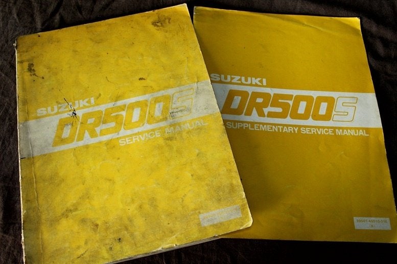 Suzuki DR500 S 1981 motorcycle service manual DR500S, Motoren, Ophalen of Verzenden, Suzuki