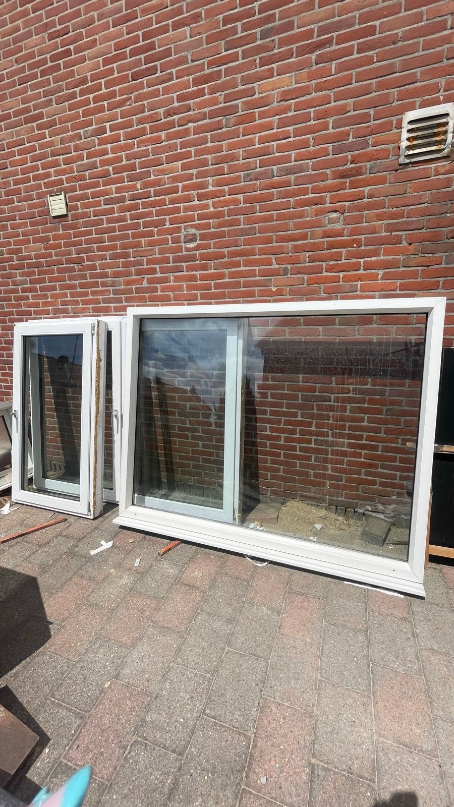 Diverse ramen en glasplaten, Ophalen, Gevelraam of Ruit, Gebruikt, 120 tot 160 cm