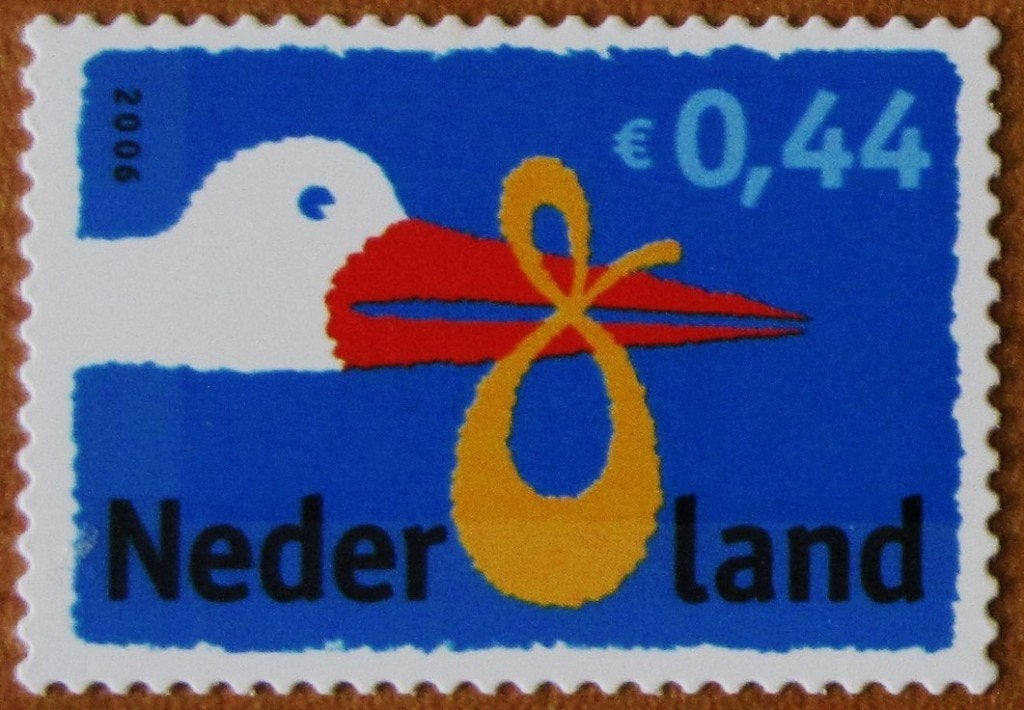 Nederland 2482 zegel gestanst 1 x € 0,44 geboorte., Postzegels en Munten, Postzegels | Nederland, Verzenden, Postfris