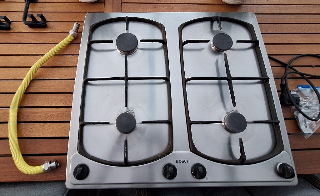 Inbouw gaskookplaat, Witgoed en Apparatuur, Kookplaten, Gebruikt, Inbouw, Gas, 4 kookzones