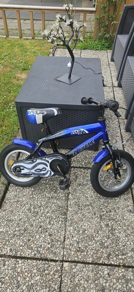 Blauwe kinderfiets - Z Cycle, Terugtraprem, Gebruikt, Ophalen of Verzenden, Minder dan 16 inch