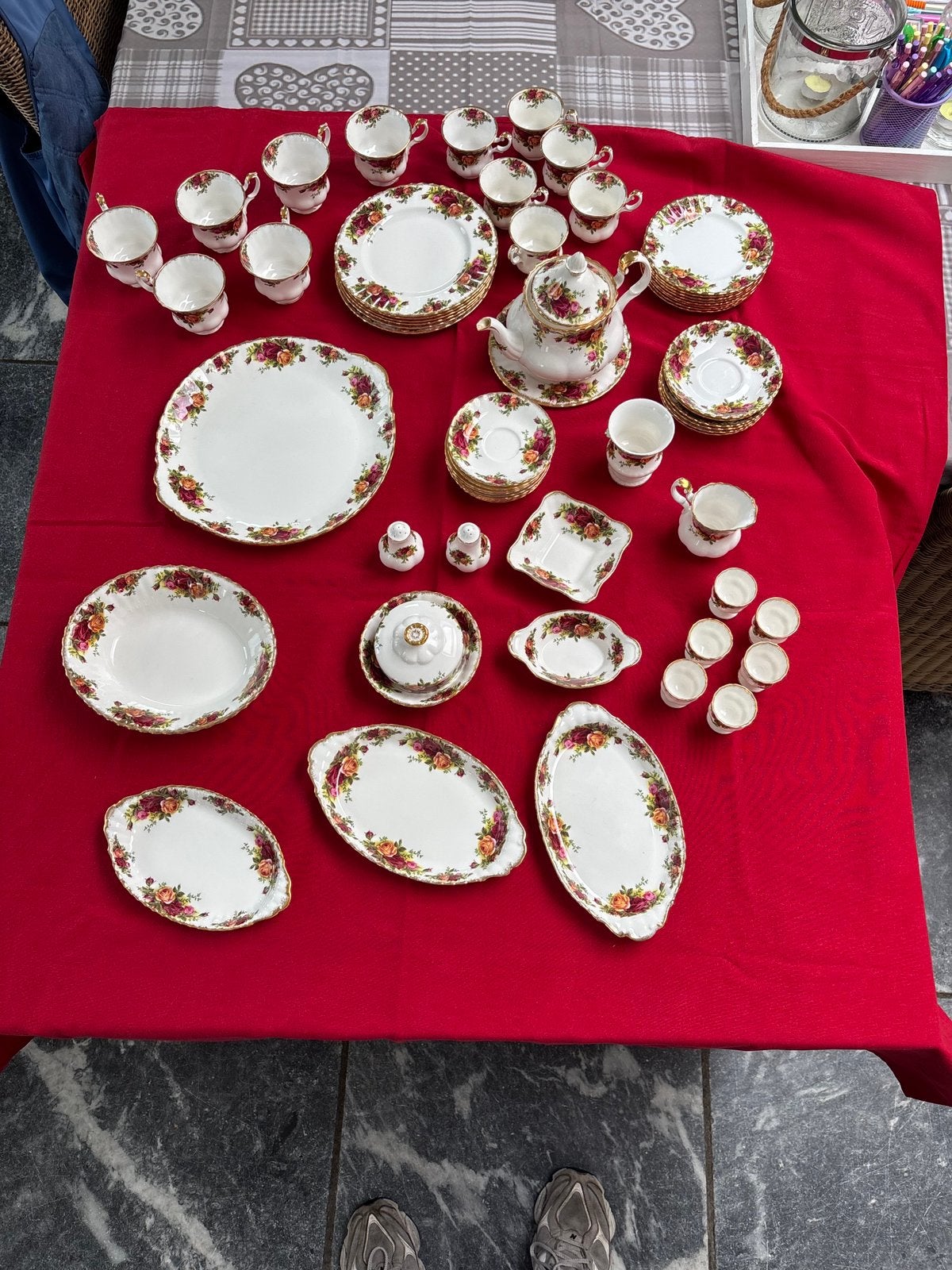 Old country roses (royal albert)servies, Ophalen, Overige merken, Wit, Overige typen