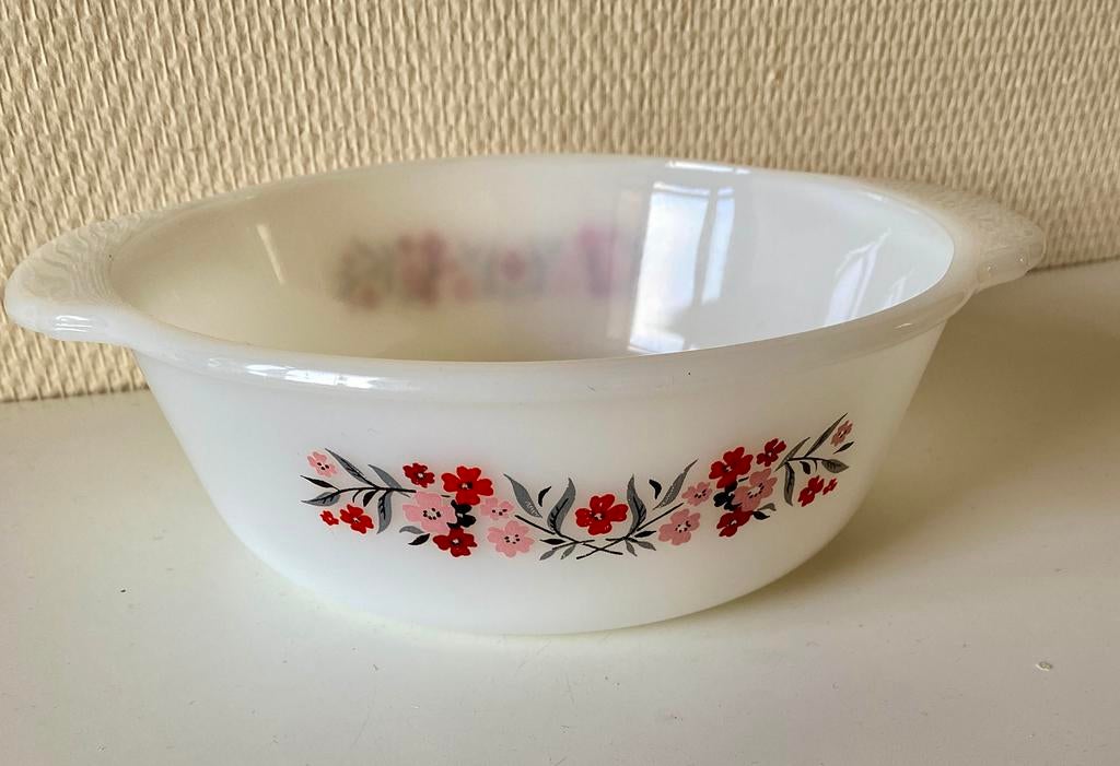 Vintage jaren ‘60 Fire King ovenschaal decor ‘Primrose’, Ophalen of Verzenden
