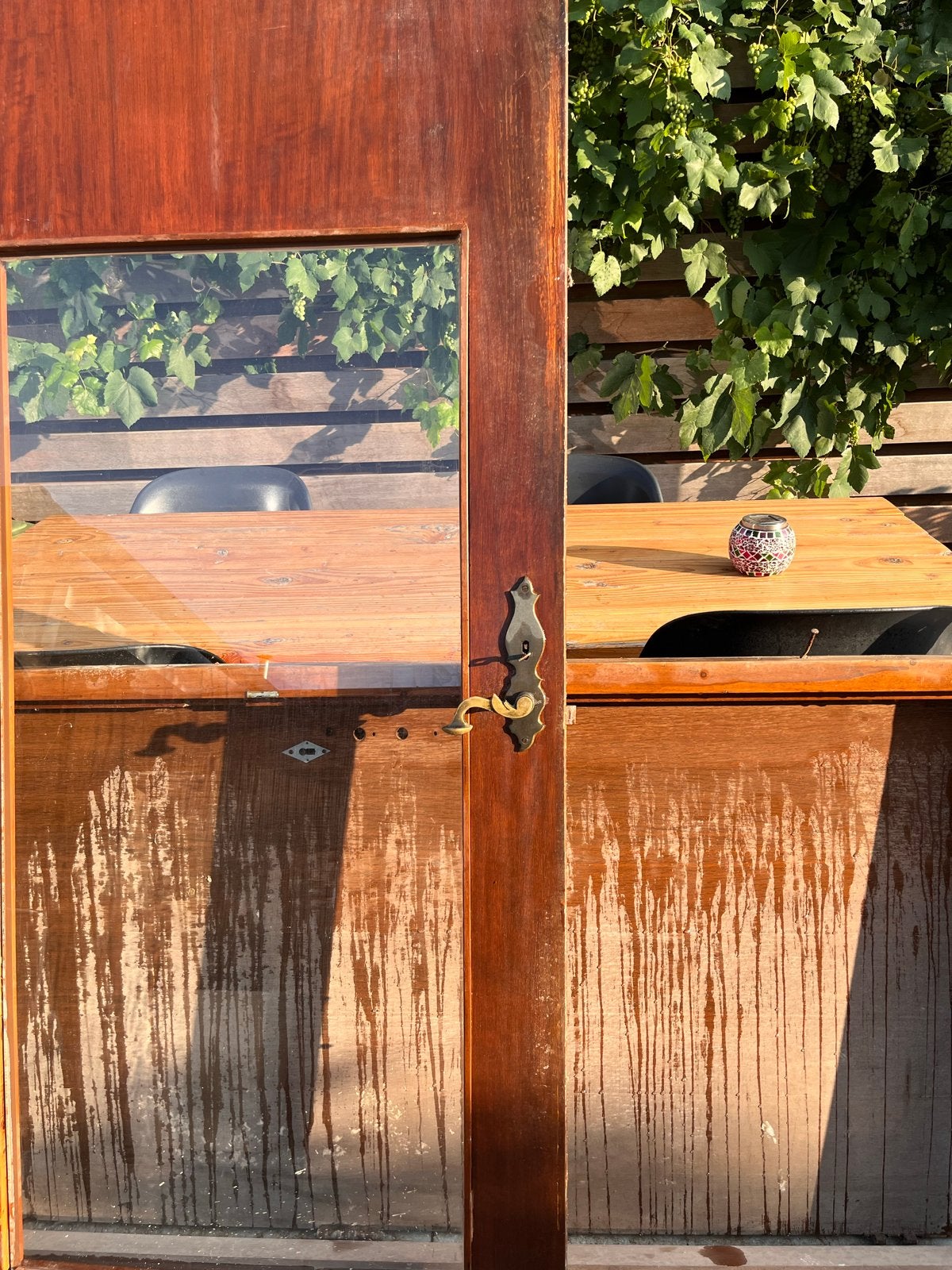 Gratis houten deur met glas (88x195cm), Doe-het-zelf en Verbouw, Deuren en Horren, Ophalen, Gebruikt, 80 tot 100 cm, Binnendeur