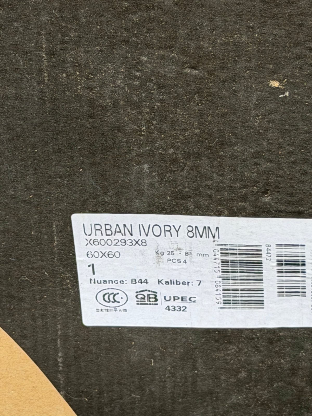 Porcelaingres Urban Ivory 8mm Vloertegels 60x60 cm, Ophalen, 40 tot 60 cm, Nieuw, Minder dan 5 m²