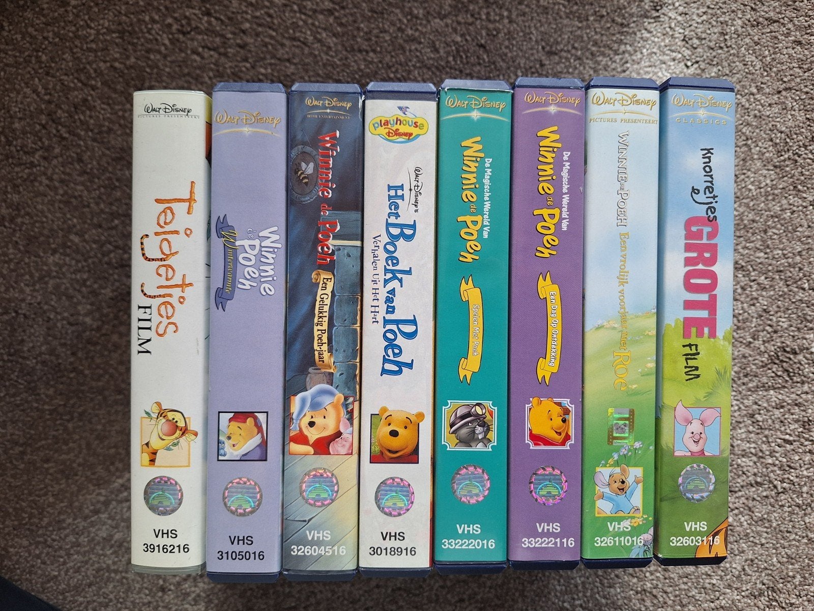 8 Films Winnie de Poeh., Cd's en Dvd's, Alle leeftijden, Zo goed als nieuw, Kinderprogramma of -film, VHS