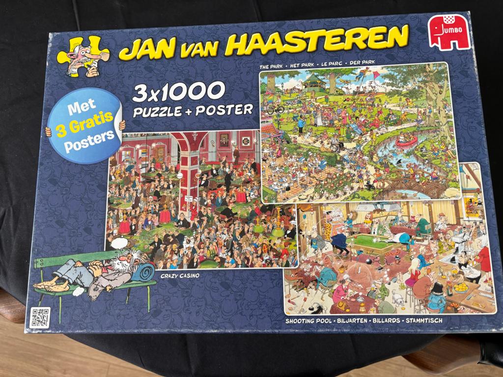 Jan van Haasteren puzzels 3x 1000 stukjes - Nieuw, Hobby en Vrije tijd, Denksport en Puzzels, Ophalen of Verzenden, Zo goed als nieuw