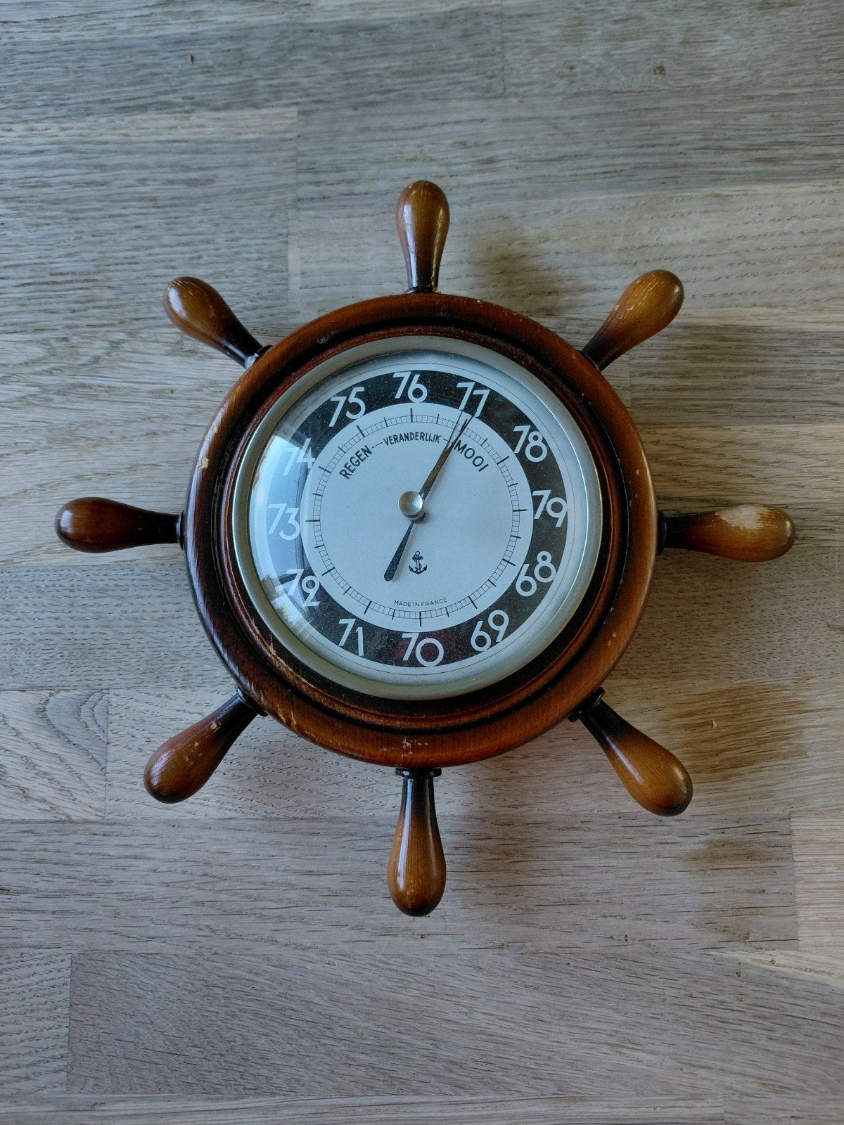 Vintage scheepsroer barometer - Made in France, Ophalen