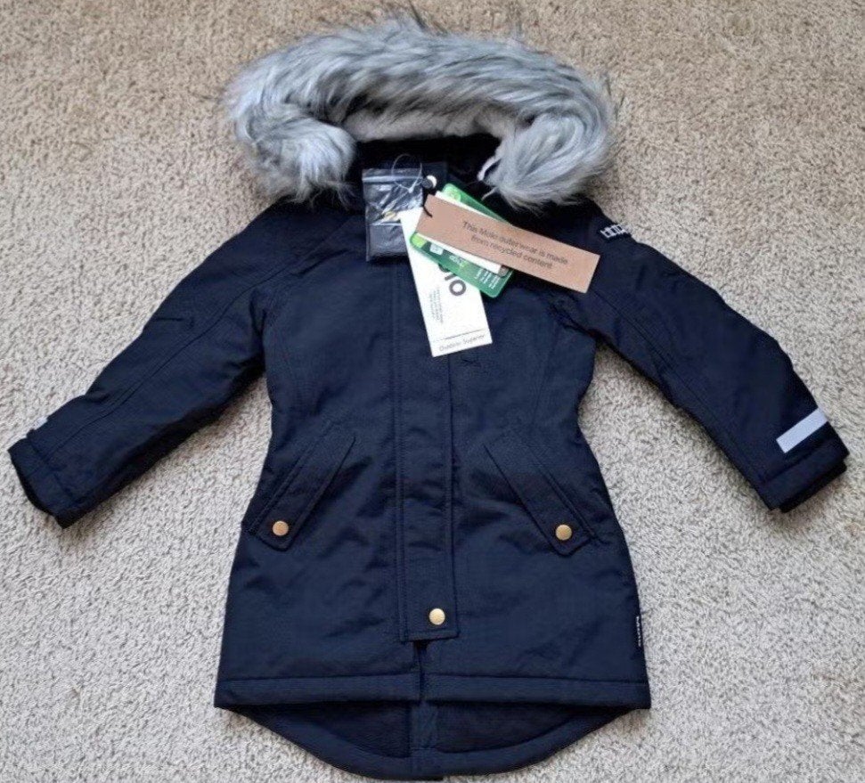 Winterjas/ parka van Molo + Polarn O Pyret muts mt 110 NIEUW, Nieuw, Jas, Molo, Verzenden