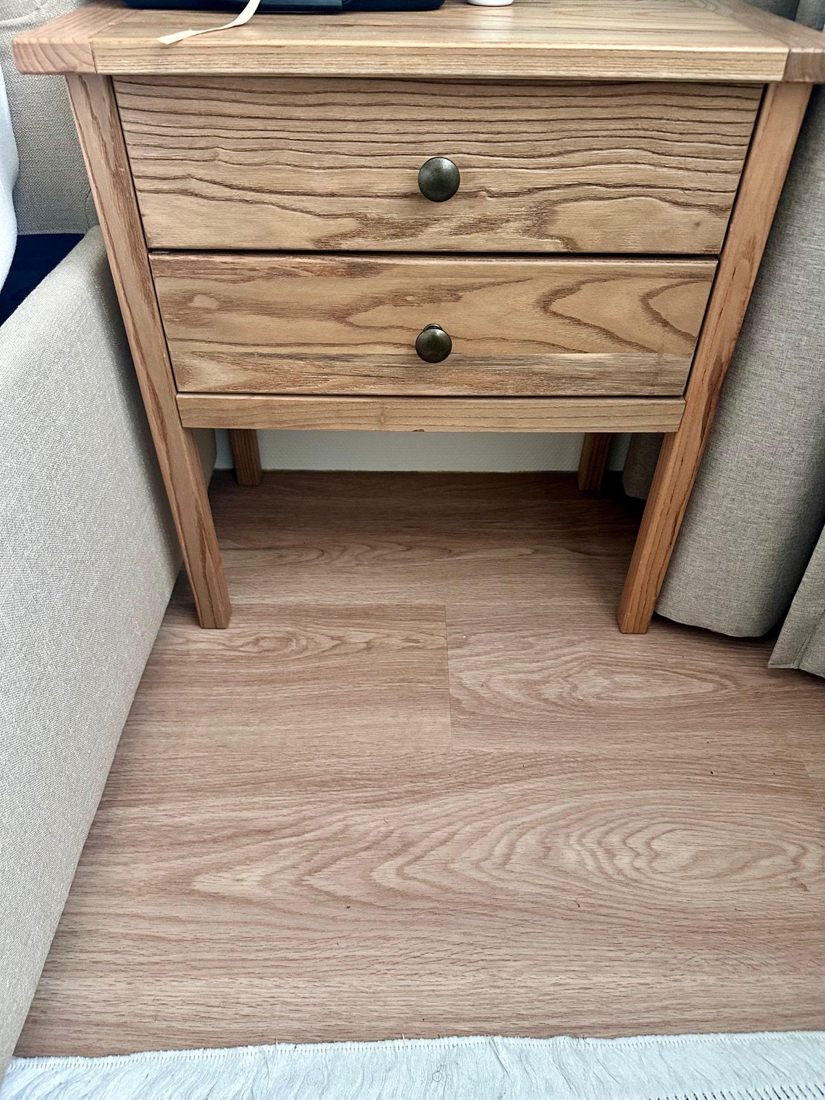 Set van 2 Nachtkastje Beliani SALTON Sassafras Bruin 2 lades, Huis en Inrichting, Ophalen, Nieuw, 55 tot 70 cm, 45 tot 65 cm