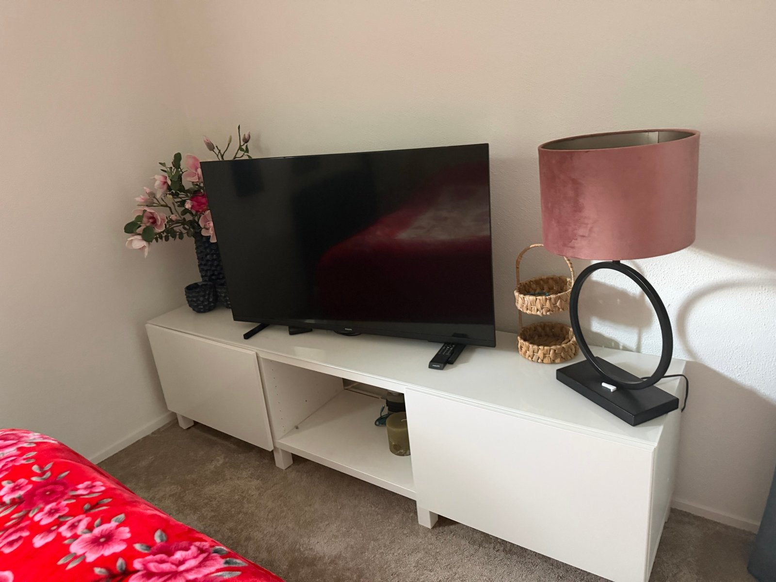 IKEA TV-meubel wit 180x50 cm, Ophalen, Gebruikt, 25 tot 50 cm, 150 tot 200 cm