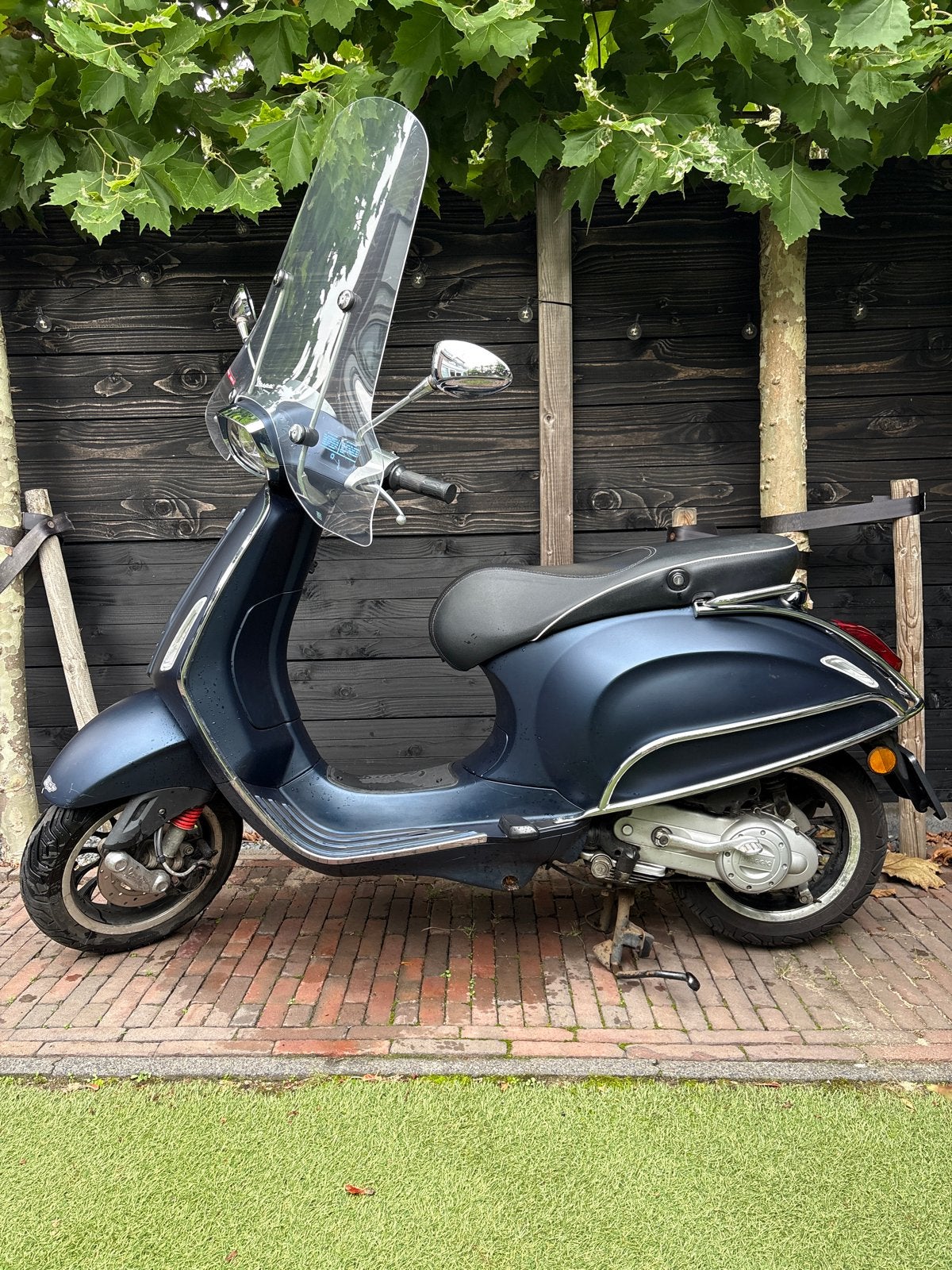 Vespa Sprint 45km/u - Mat Blauw - Goed Onderhouden, Ophalen, Gebruikt, Overige modellen, Maximaal 45 km/u