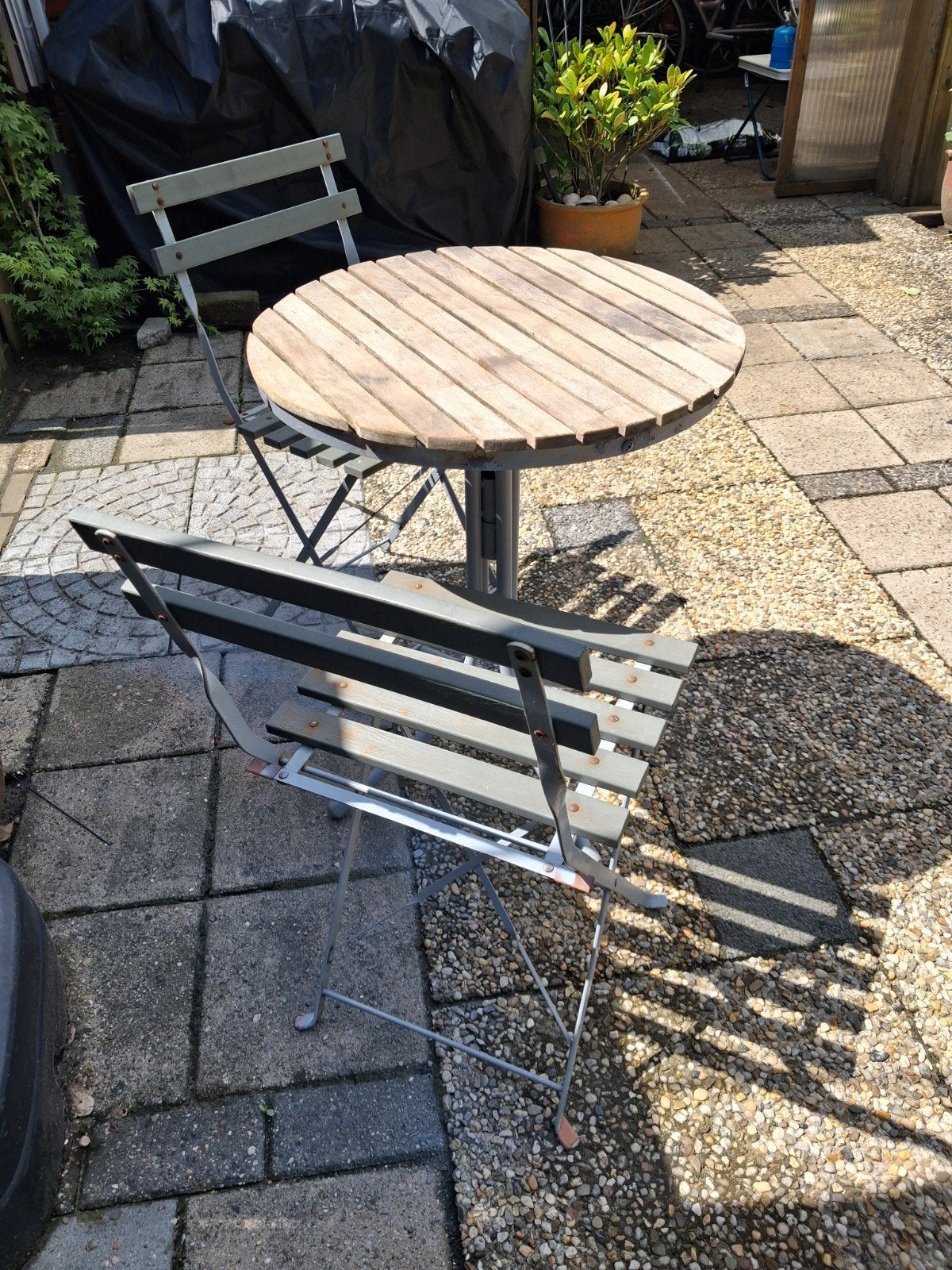Bistro  setje, Tuin en Terras, Tuinsets en Loungesets, Overige materialen, Gebruikt, Stoel, Ophalen