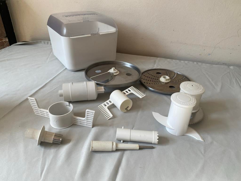 KitchenAid Foodprocessor Accessoires Set met Opbergdoos, Ophalen of Verzenden, Gebruikt, Kunststof, Overige merken