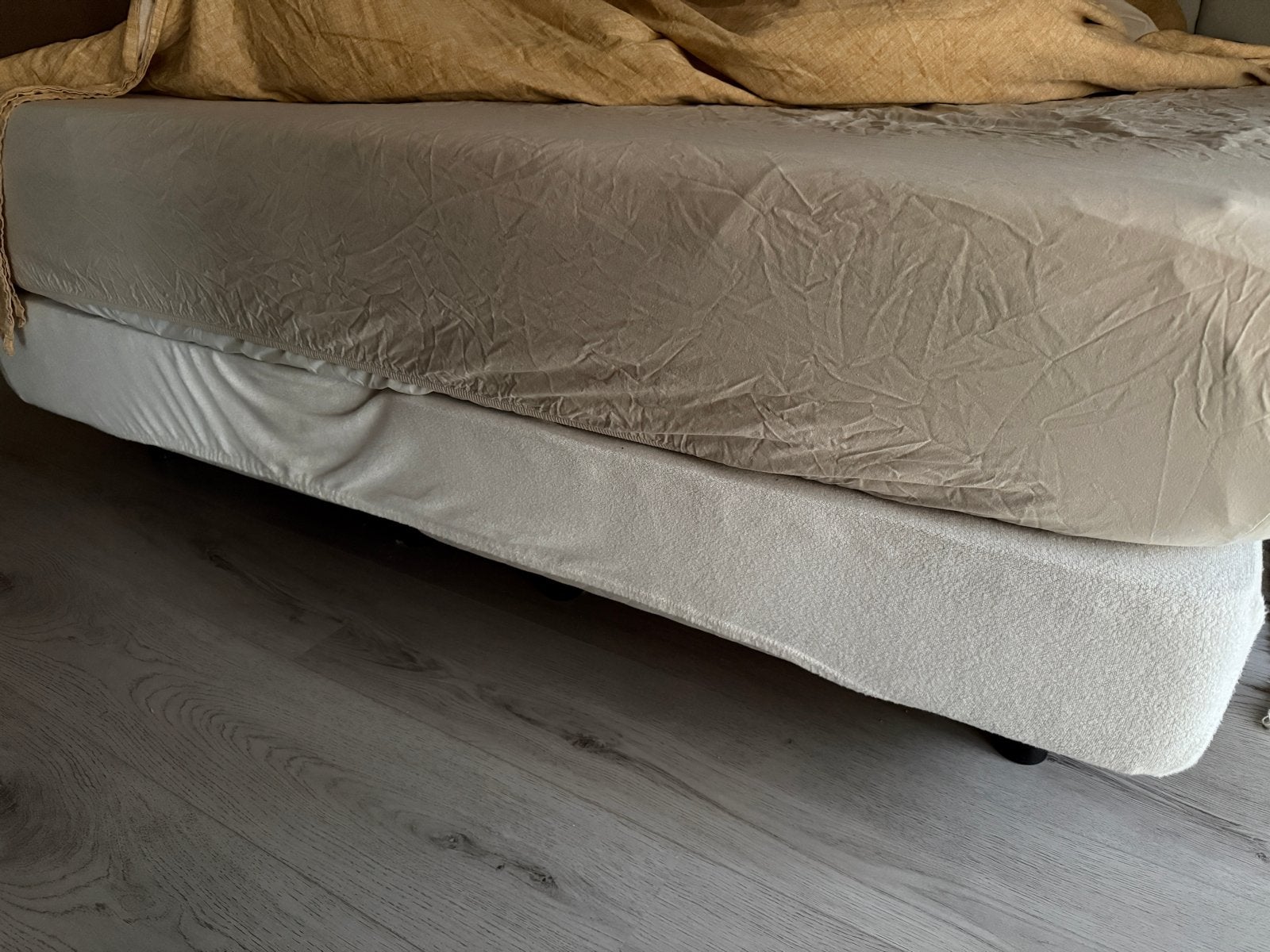 Tweepersoons boxspring - MOET WEG ZSM, Ophalen, Gebruikt, Wit, Tweepersoons