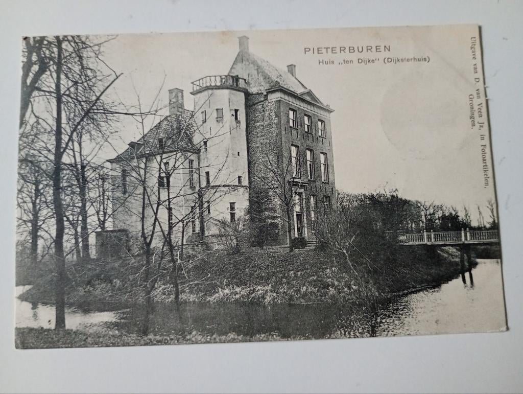 Pieterburen Huis ten Dijke (Dijksterhuis) 1903, Verzamelen, Ansichtkaarten | Nederland, Ophalen of Verzenden, Voor 1920, Gelopen