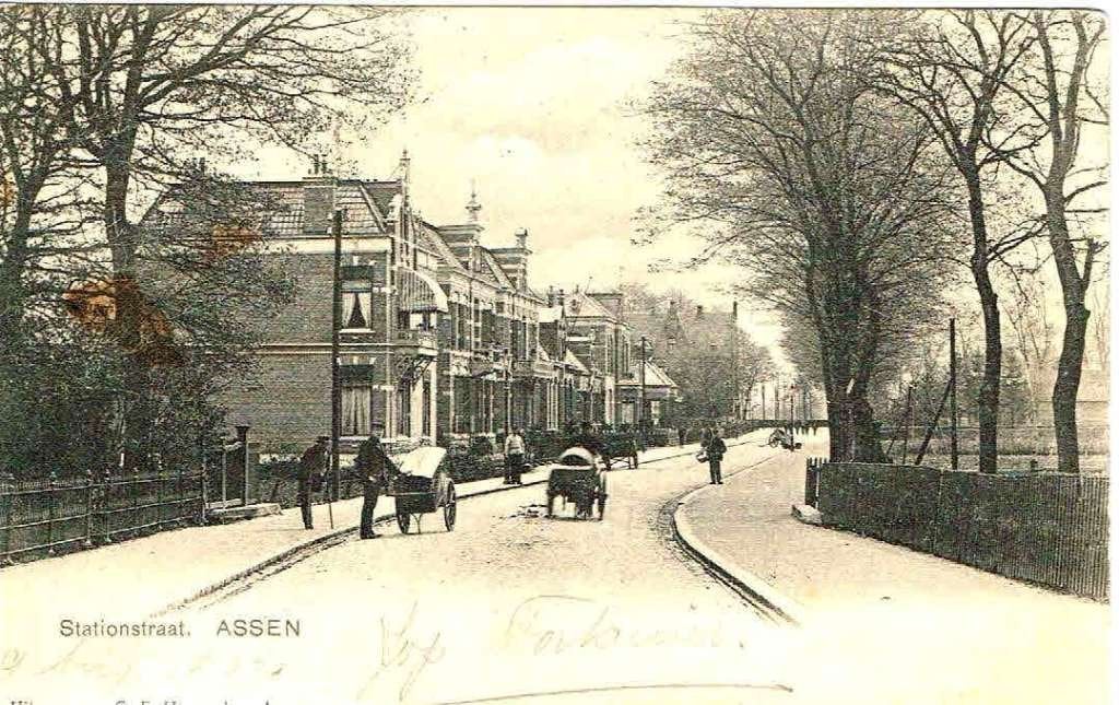 Stationstraat, Assen, Verzenden, Voor 1920, Gelopen, Drenthe