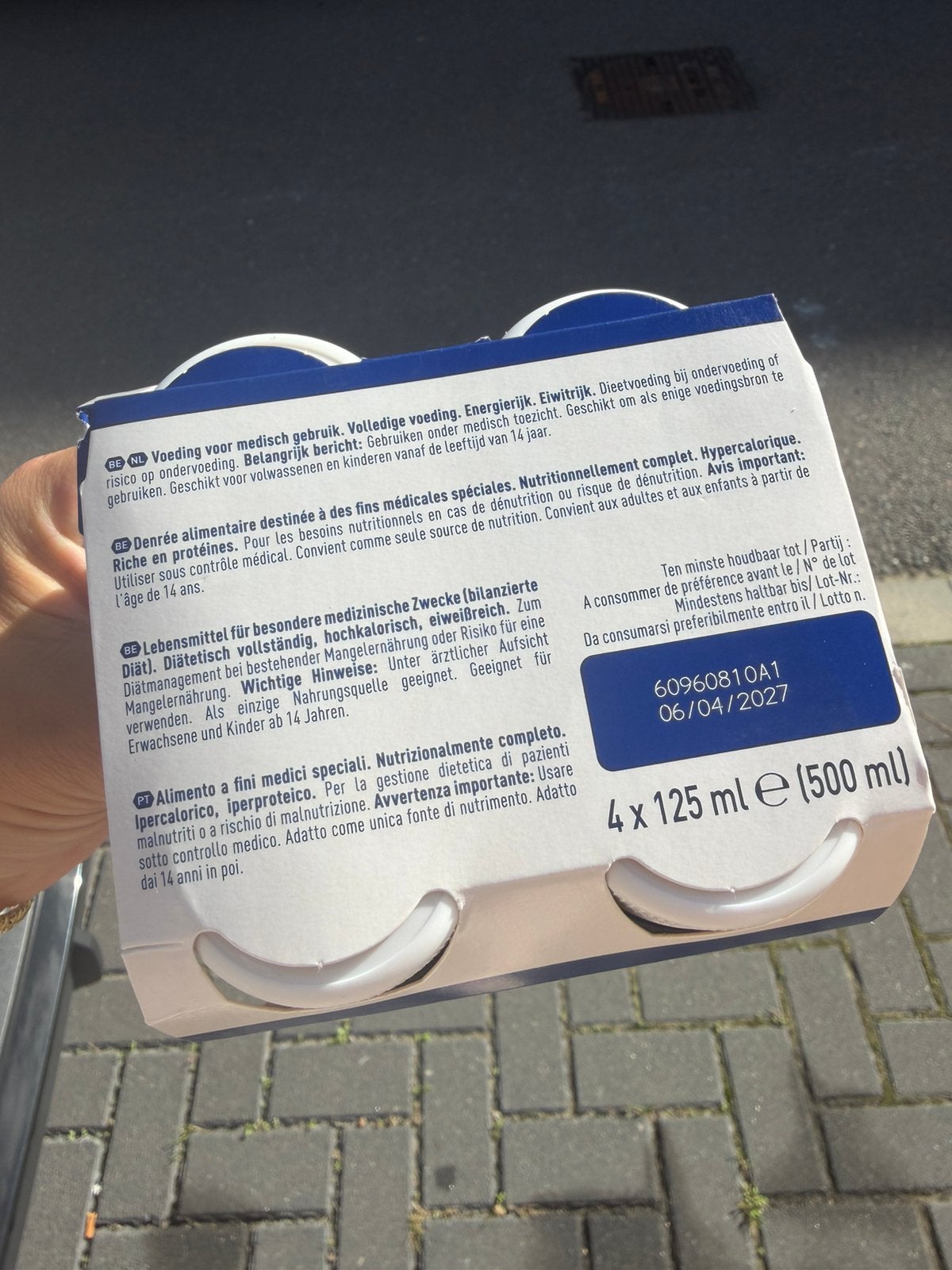 Nutridrink, Ophalen