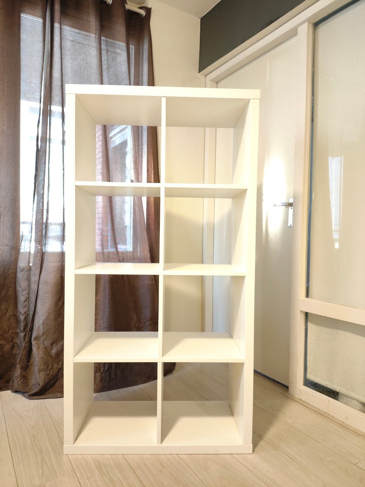 IKEA KALLAX Open kast, wit, 77x147 cm, Ophalen, Met plank(en), Gebruikt, Modern, Scandinavisch