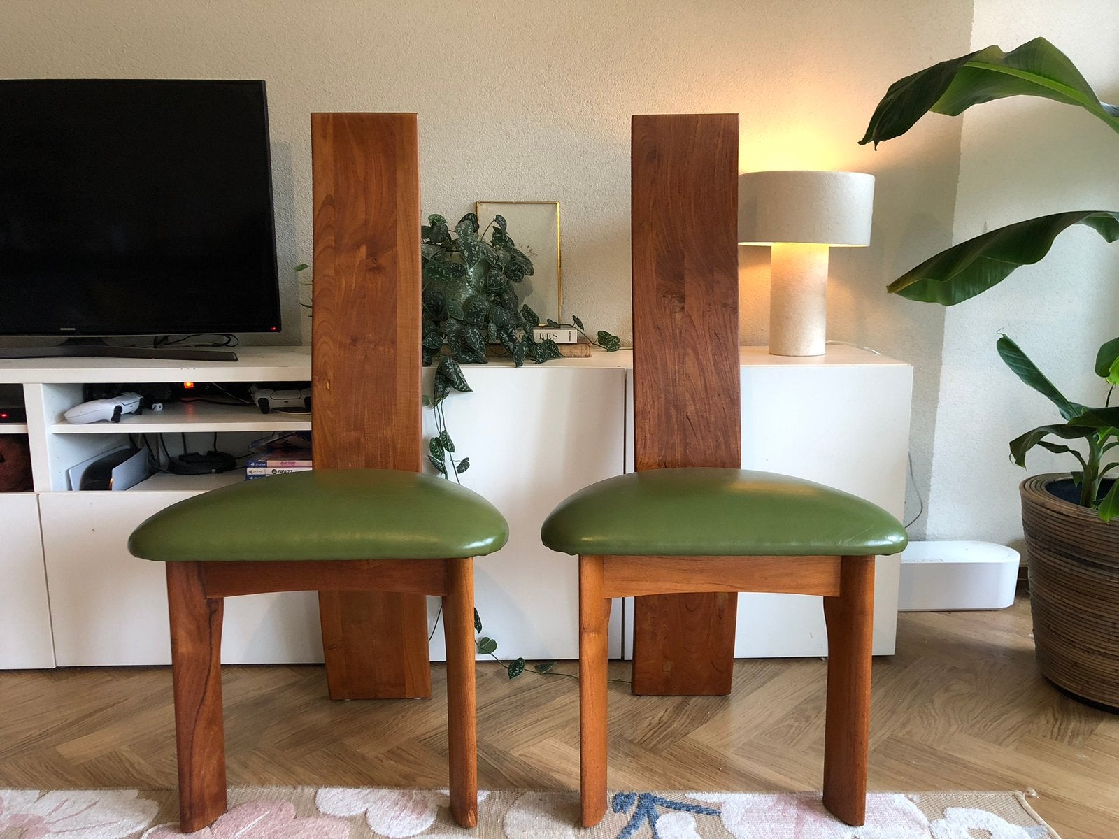 Set iconische design stoelen IRIS | Van den Berghe jaren 90., Huis en Inrichting, Stoelen, Ophalen, Twee, Bruin, Zo goed als nieuw