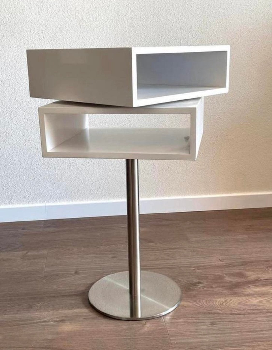 Modern Wit Bijzet-tafel Plateaus Nachtkastje Design Table, Ophalen, Overige materialen, Minder dan 45 cm, Zo goed als nieuw