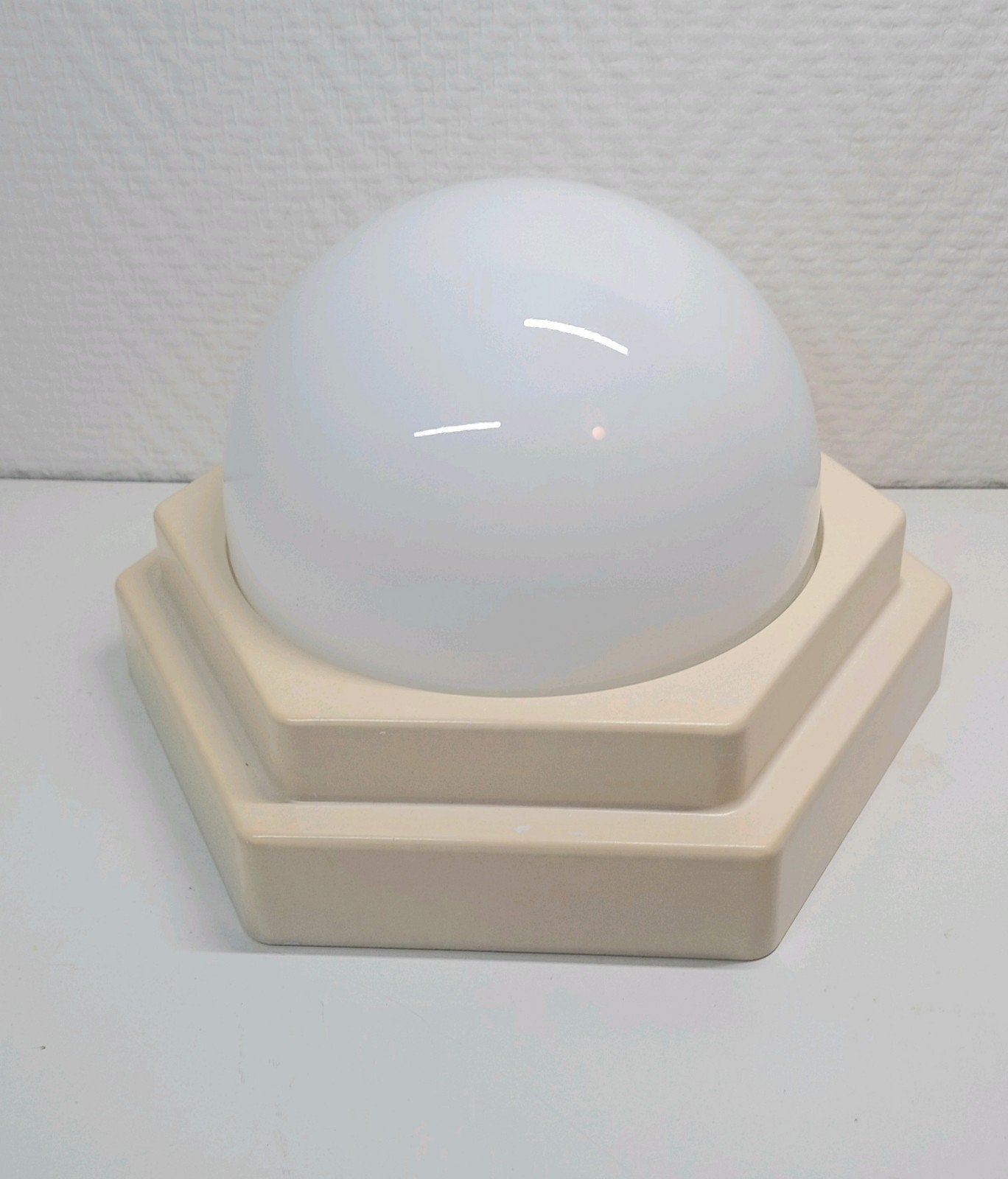 Wand/plafondlamp vintage jrn 50/70, lees de beschrijving., Ophalen of Verzenden, Zo goed als nieuw, Glas