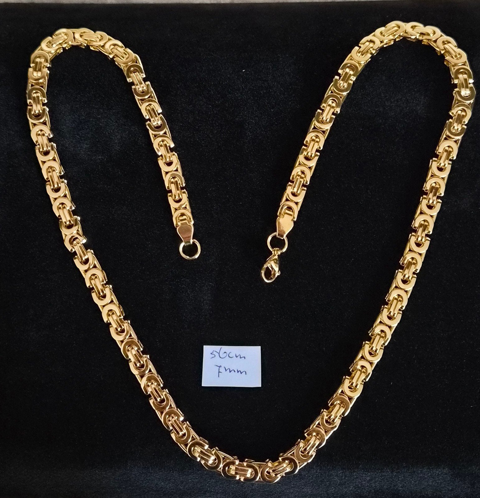 Stoere Koningsketting - 56cm, 7mm, Sieraden, Tassen en Uiterlijk, Ophalen of Verzenden, Nieuw, Goud