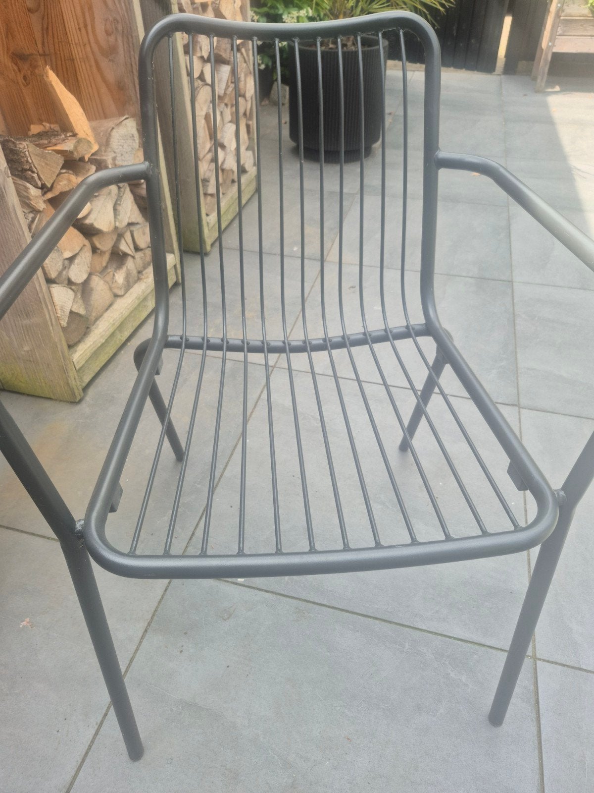 Tuinset. 4 stoelen en ronde tafel, Tuin en Terras, Ophalen, Gebruikt, Metaal